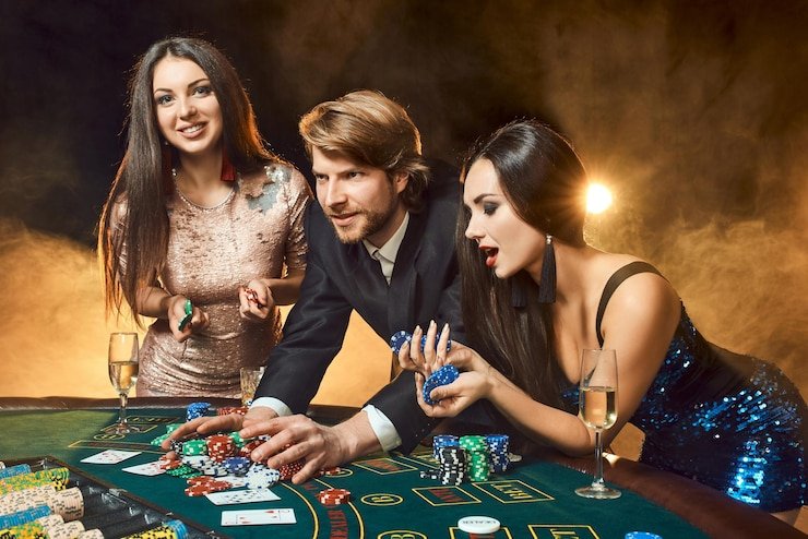 Multi-camera live broadcast setup showing Fortune Mouse roulette wheel and professional studio environment